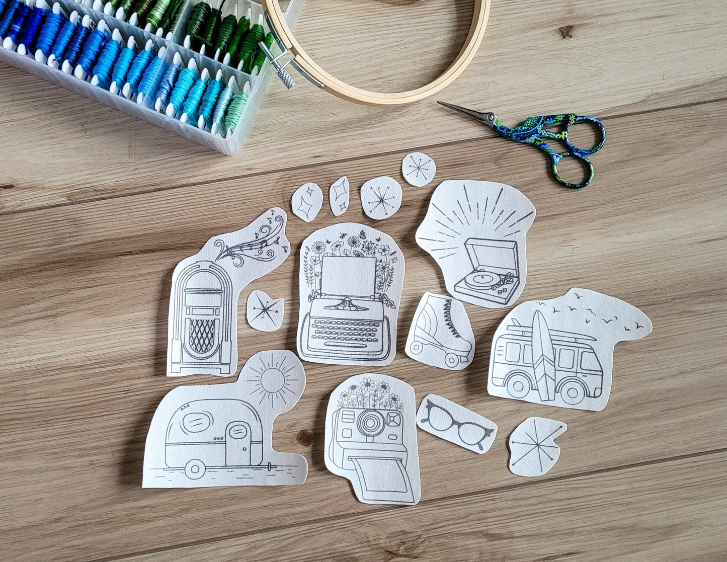 Retro Activity Stick and Stitch Embroidery Patterns