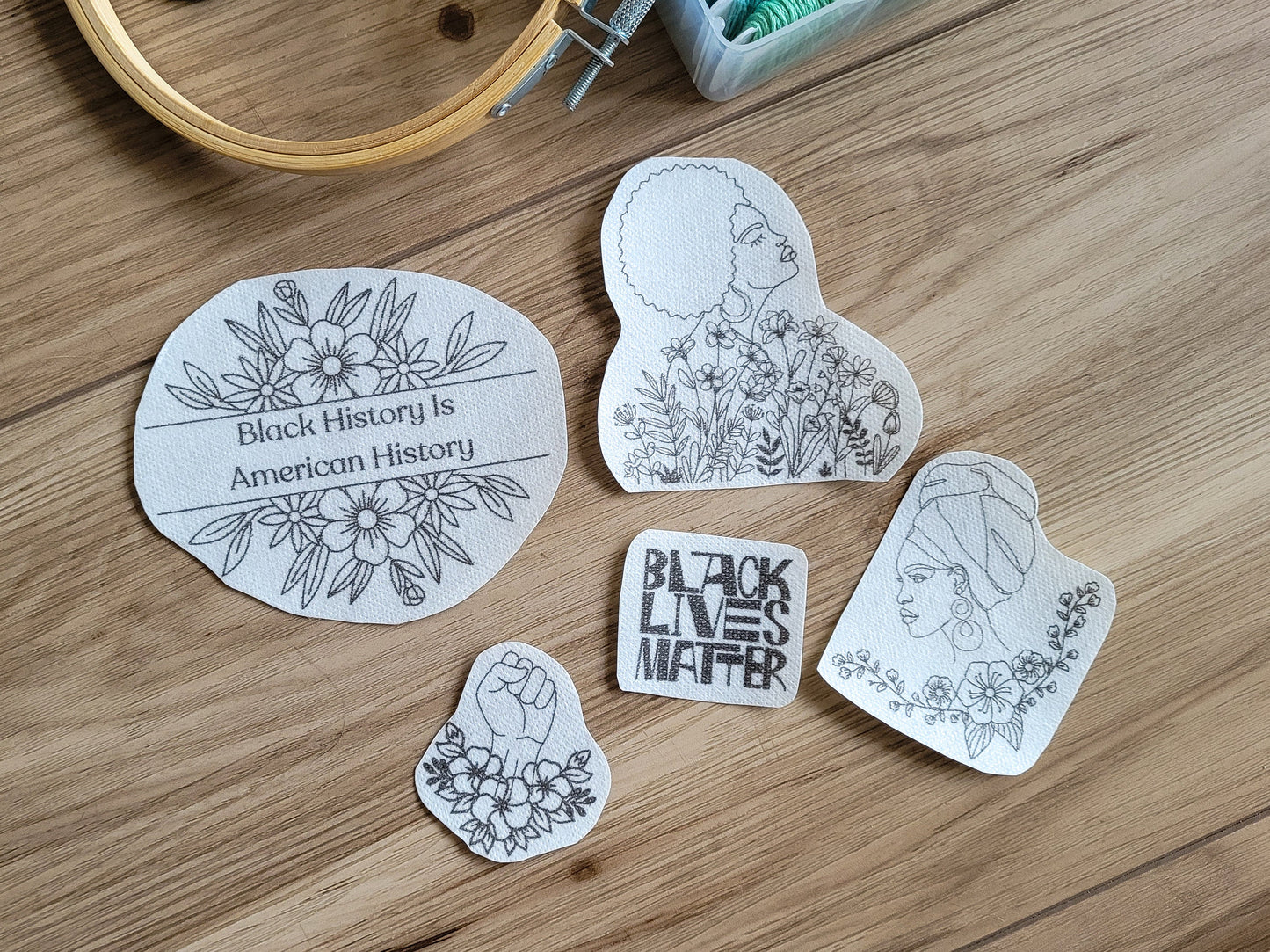 Black Lives Matter Stick and Stitch Embroidery Patterns