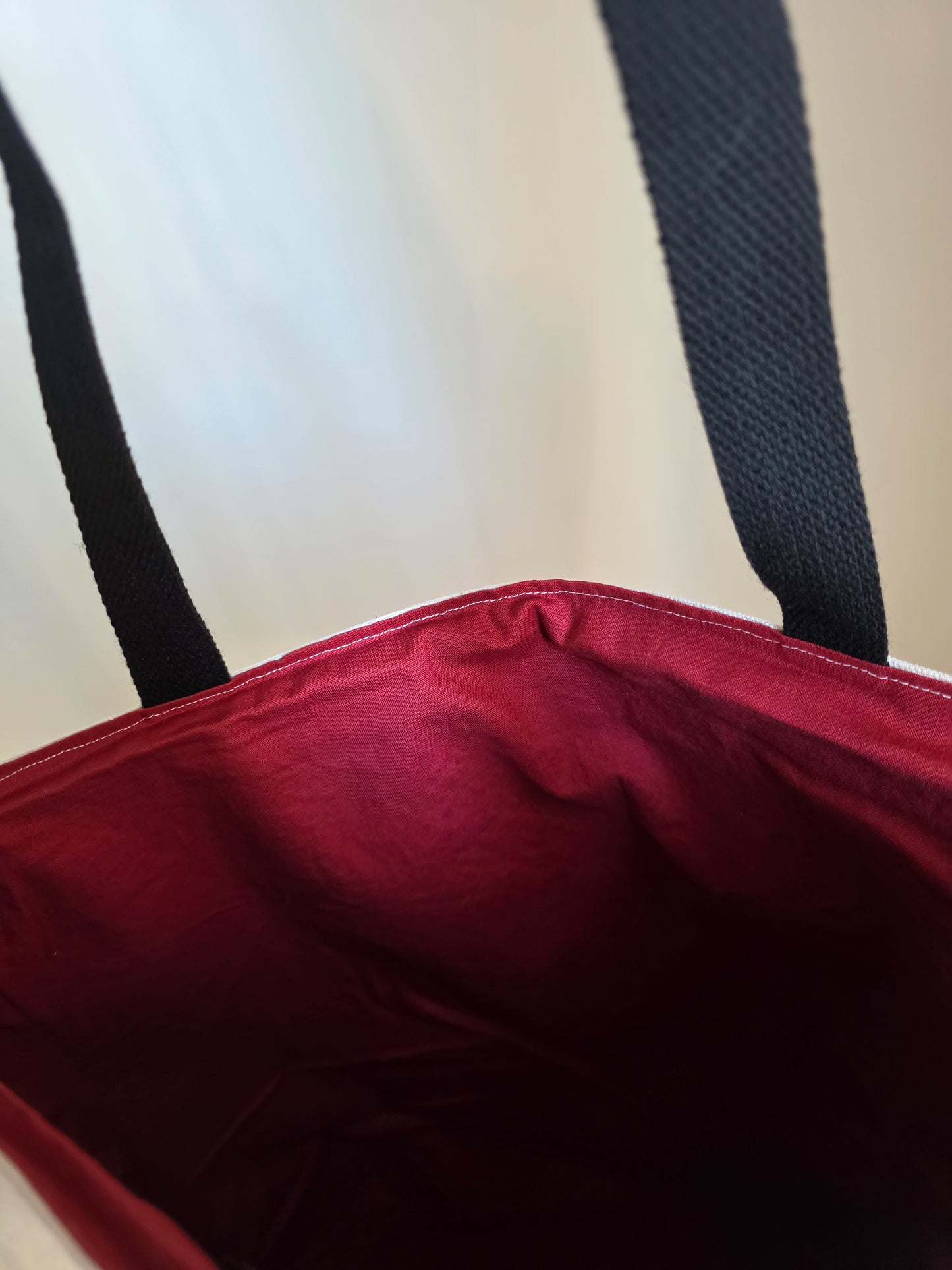 "Read Banned Books" Tote Bag w/ Black Straps