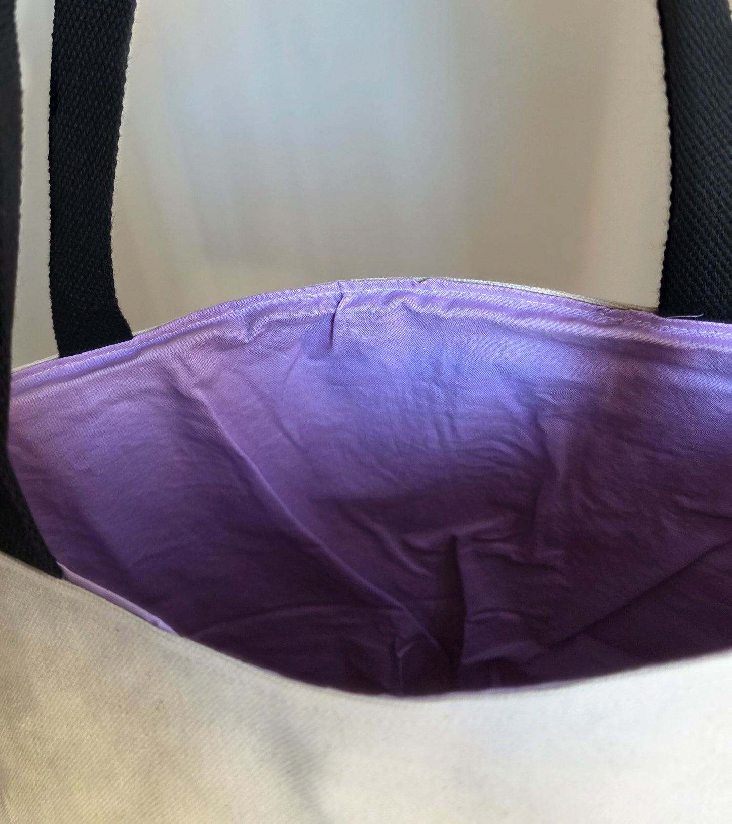 "Read Banned Books" Tote Bag w/ Black Straps