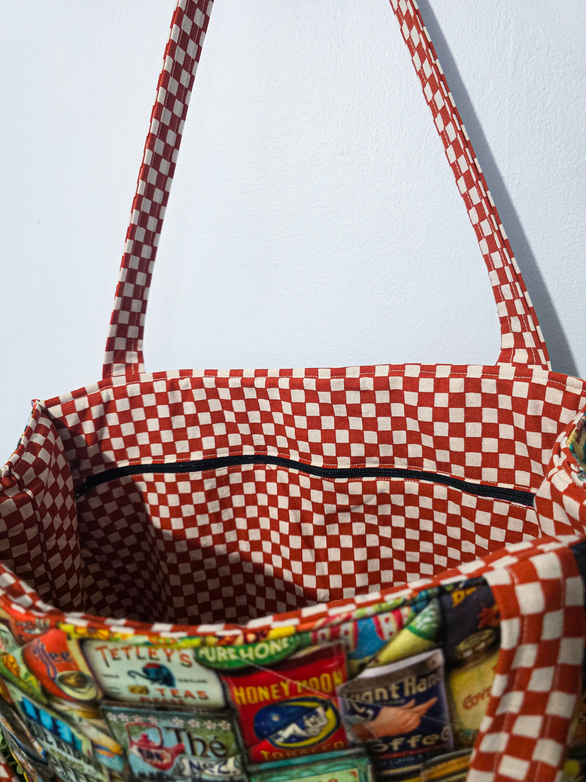 Vintage Goods Quilted Tote Bag