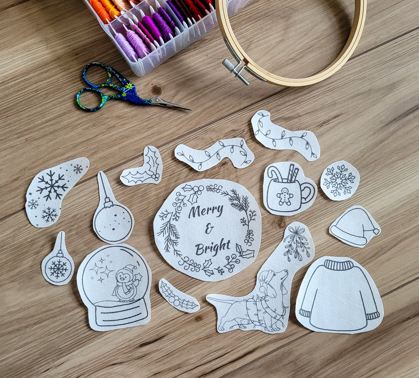 Christmas Stick and Stitch Embroidery Patterns