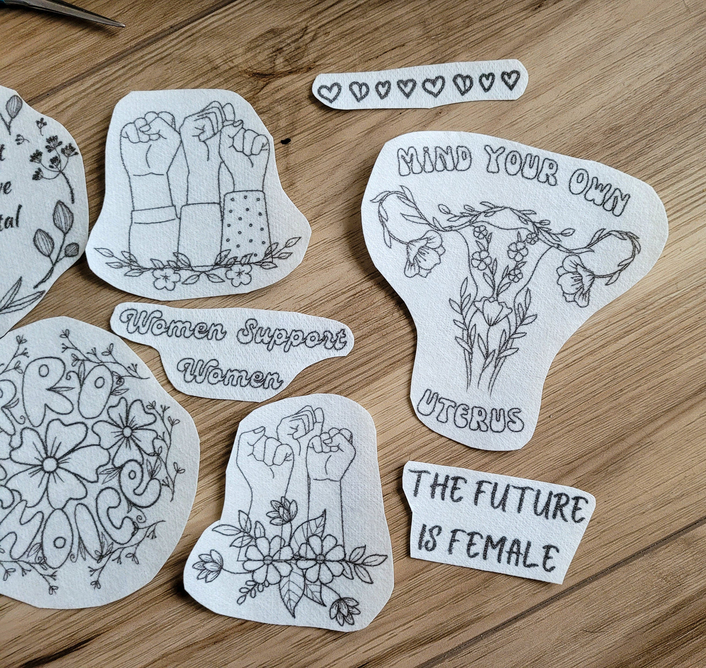 Pro Choice Stick and Stitch Embroidery Patterns