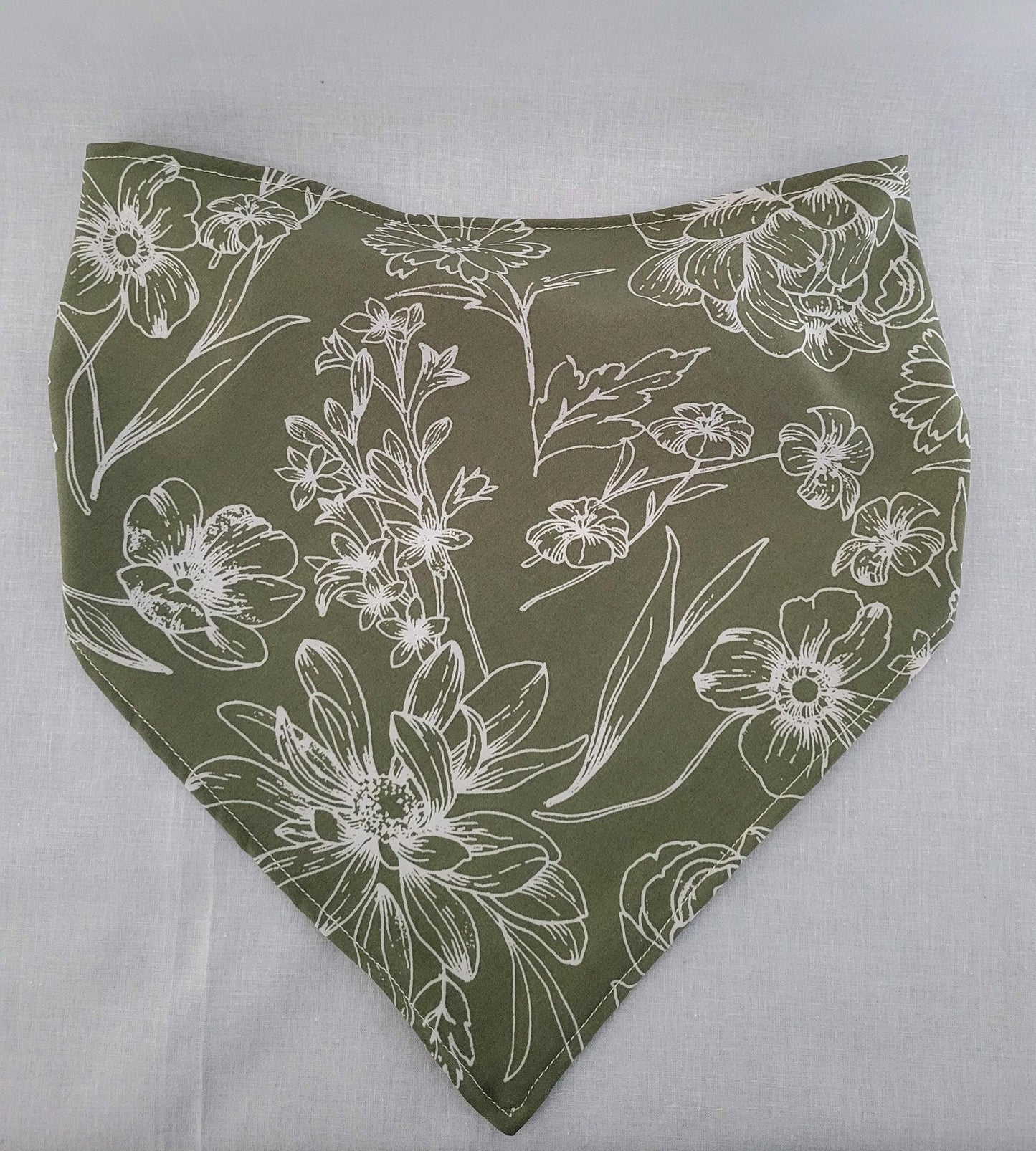 Green Floral Elastic Hair Bandana