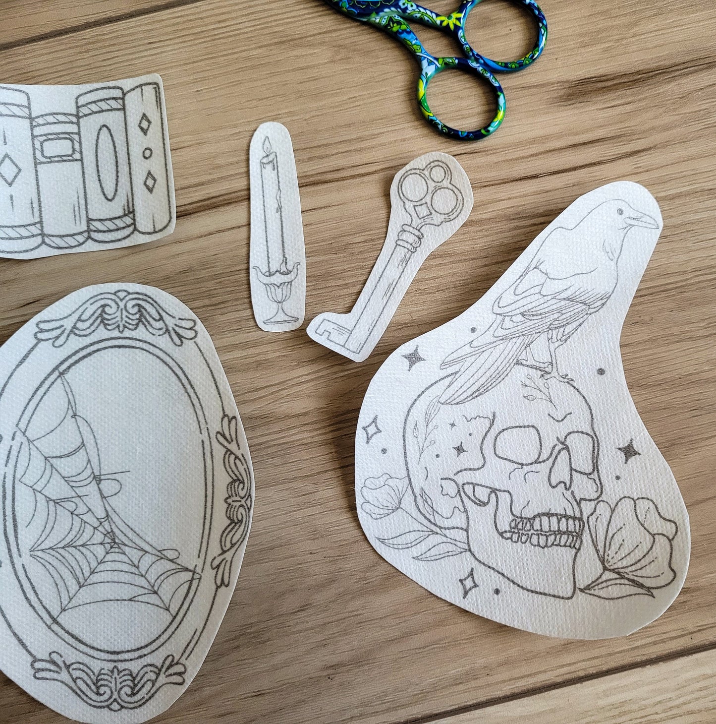 Gothic Inspired Stick and Stitch Embroidery Patterns