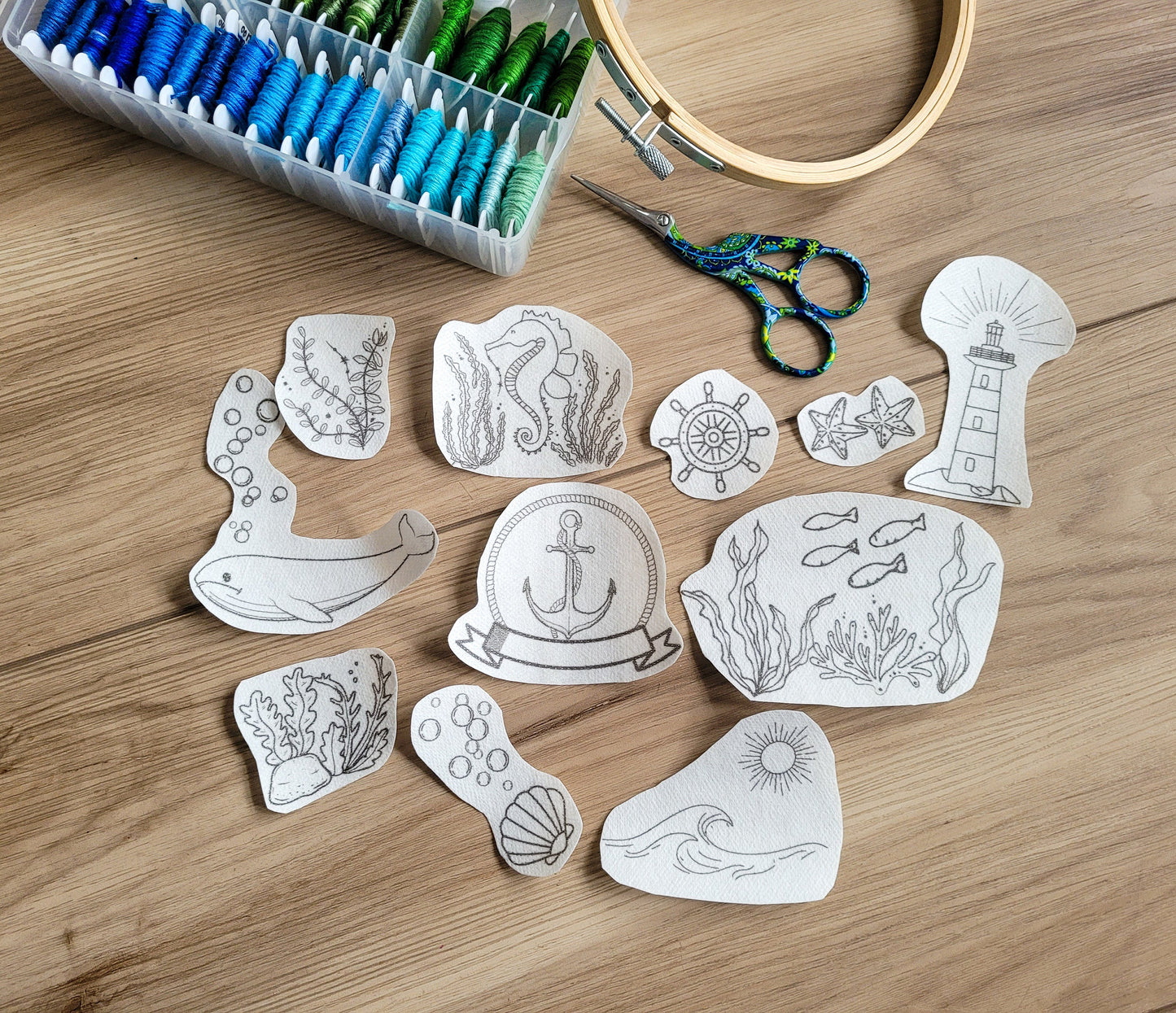 Nautical Stick and Stitch Embroidery Patterns