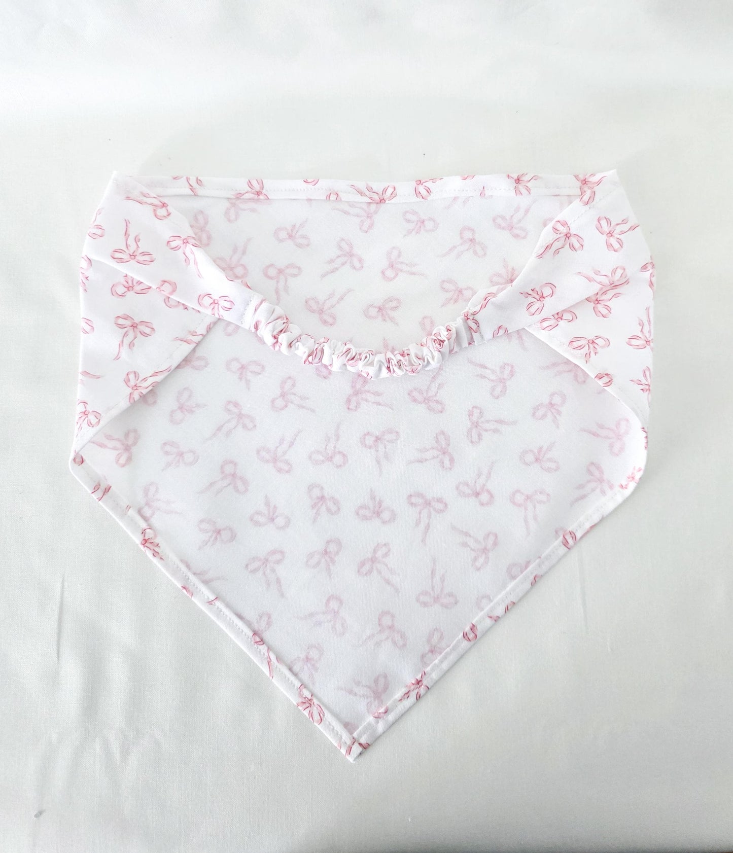 Coquette Pink Bow Print Elastic Hair Bandana