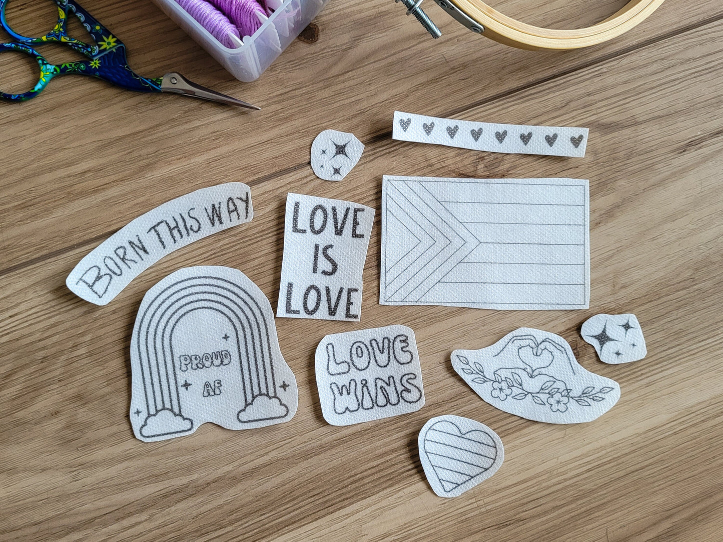 Pride LGBTQ+ Stick and Stitch Embroidery Patterns