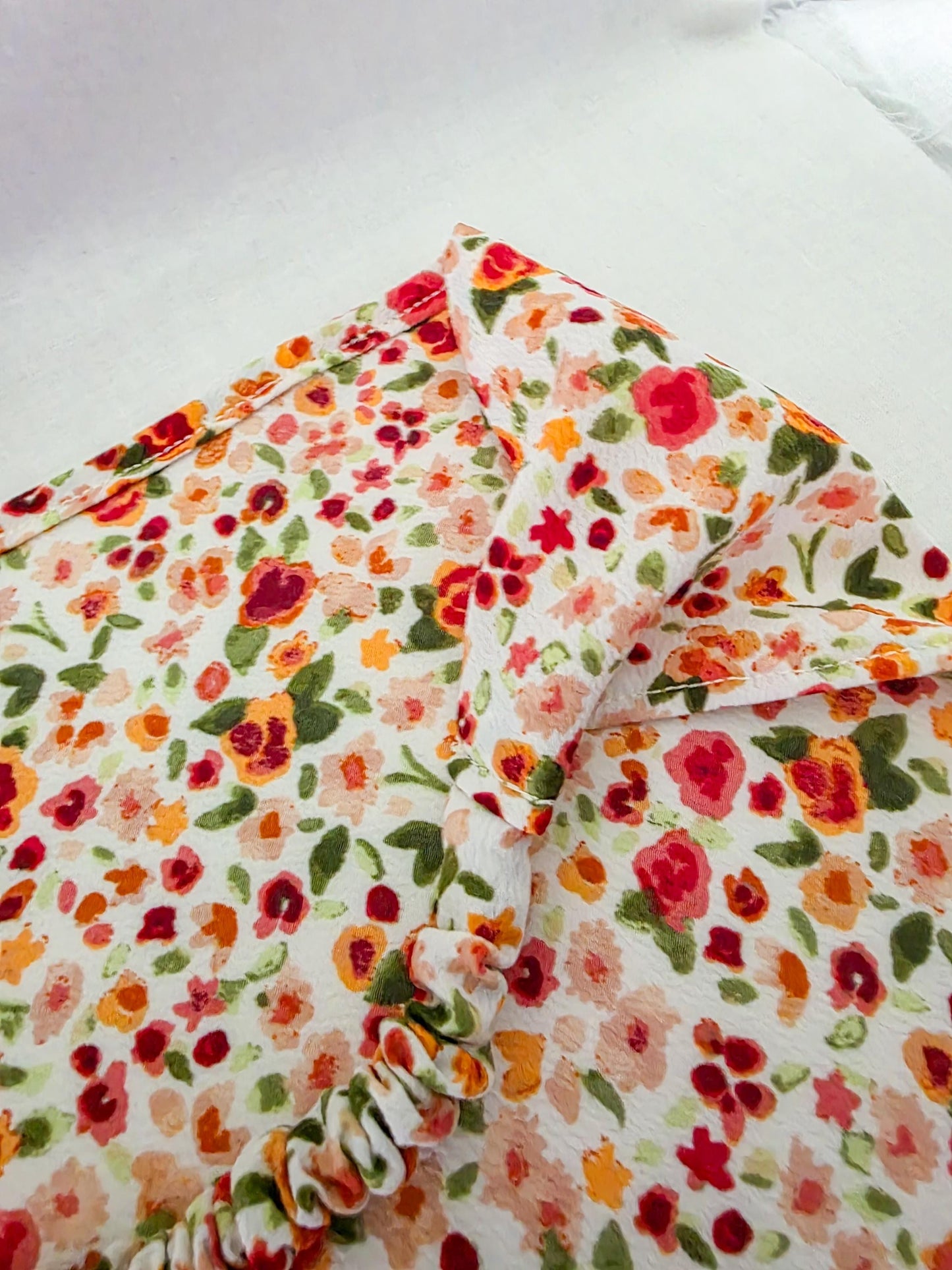 Bright Floral Print Elastic Hair Bandana