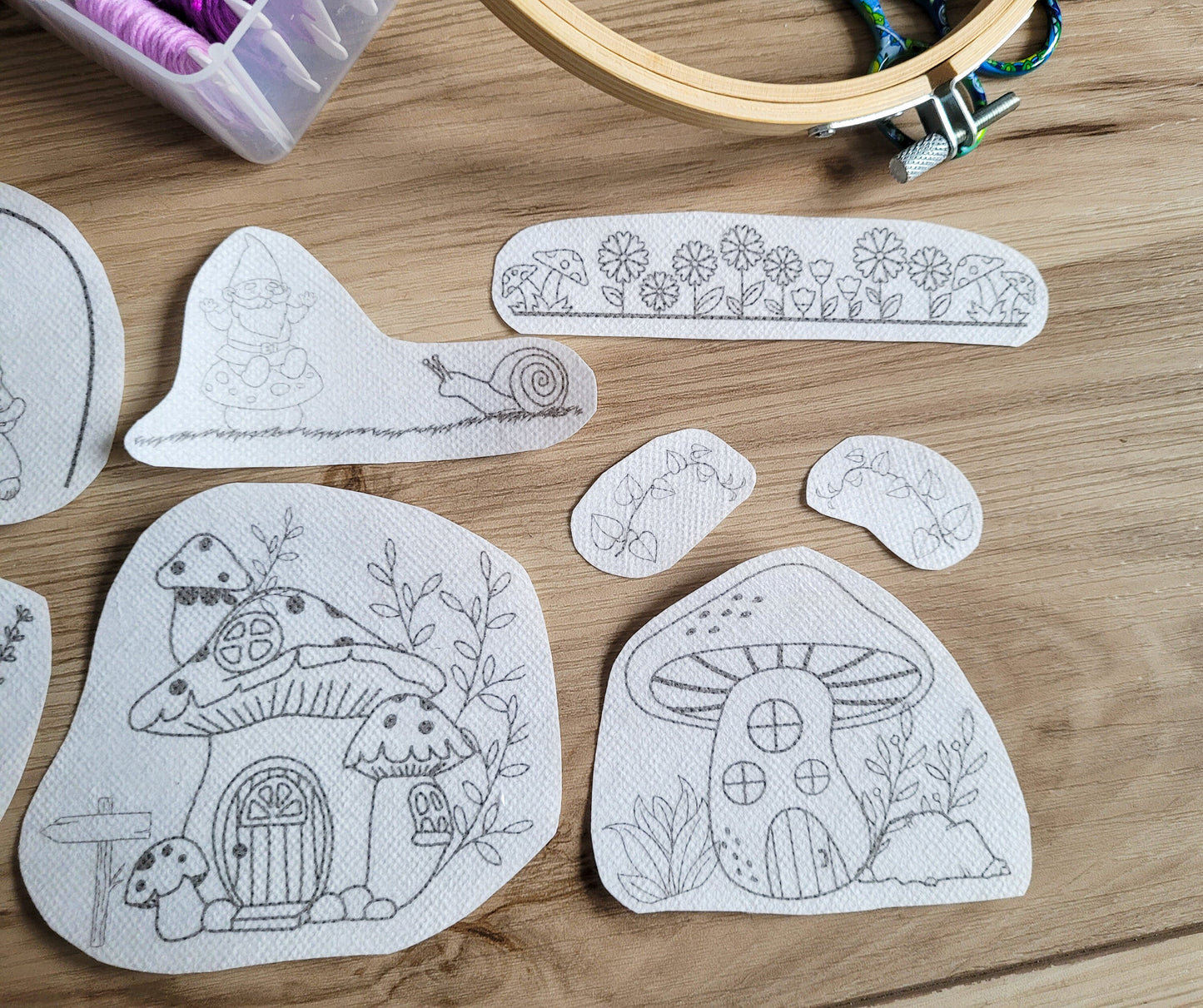 Gnome House Stick and Stitch Embroidery Patterns