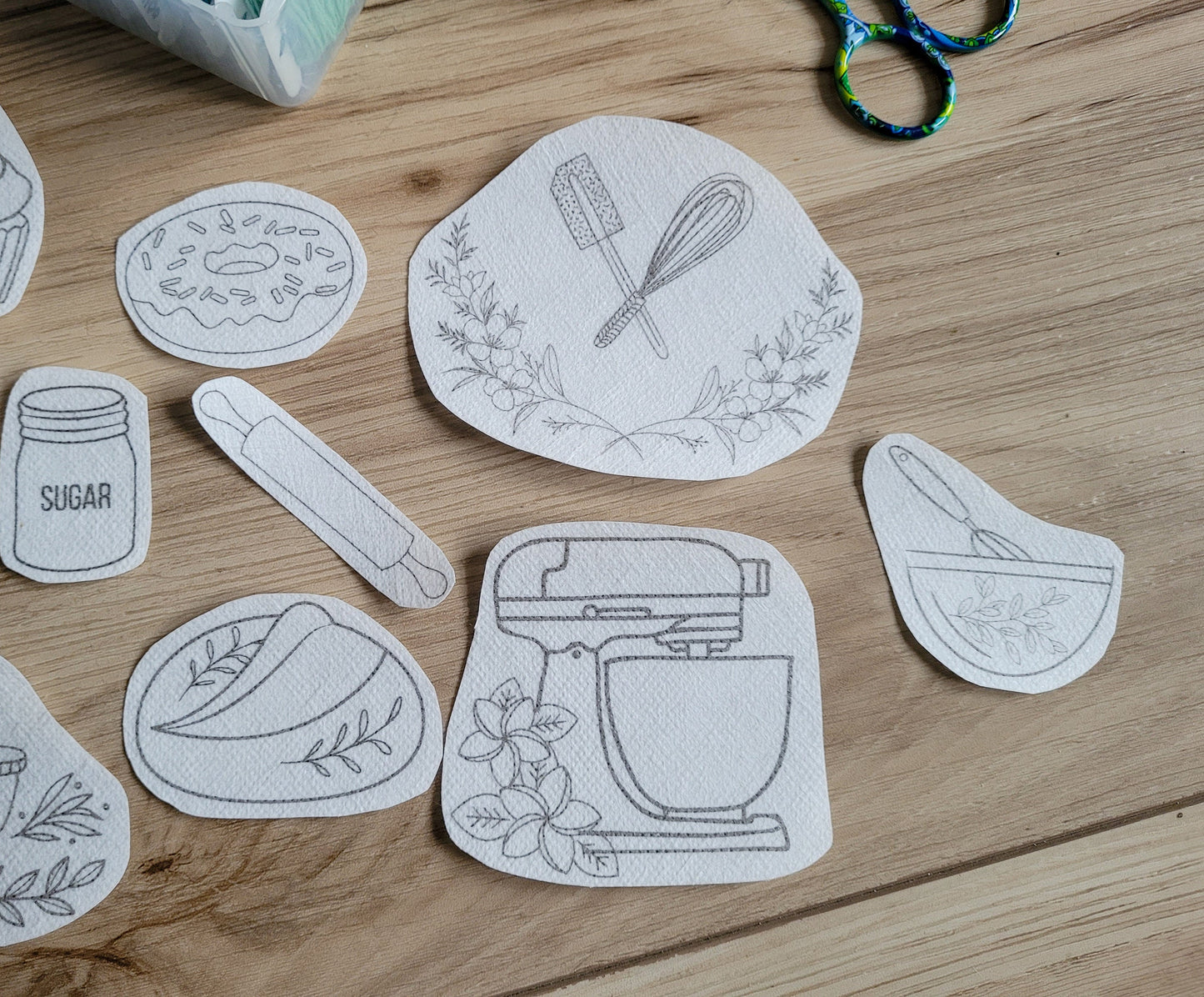 Baking Inspired Stick and Stitch Embroidery Patterns