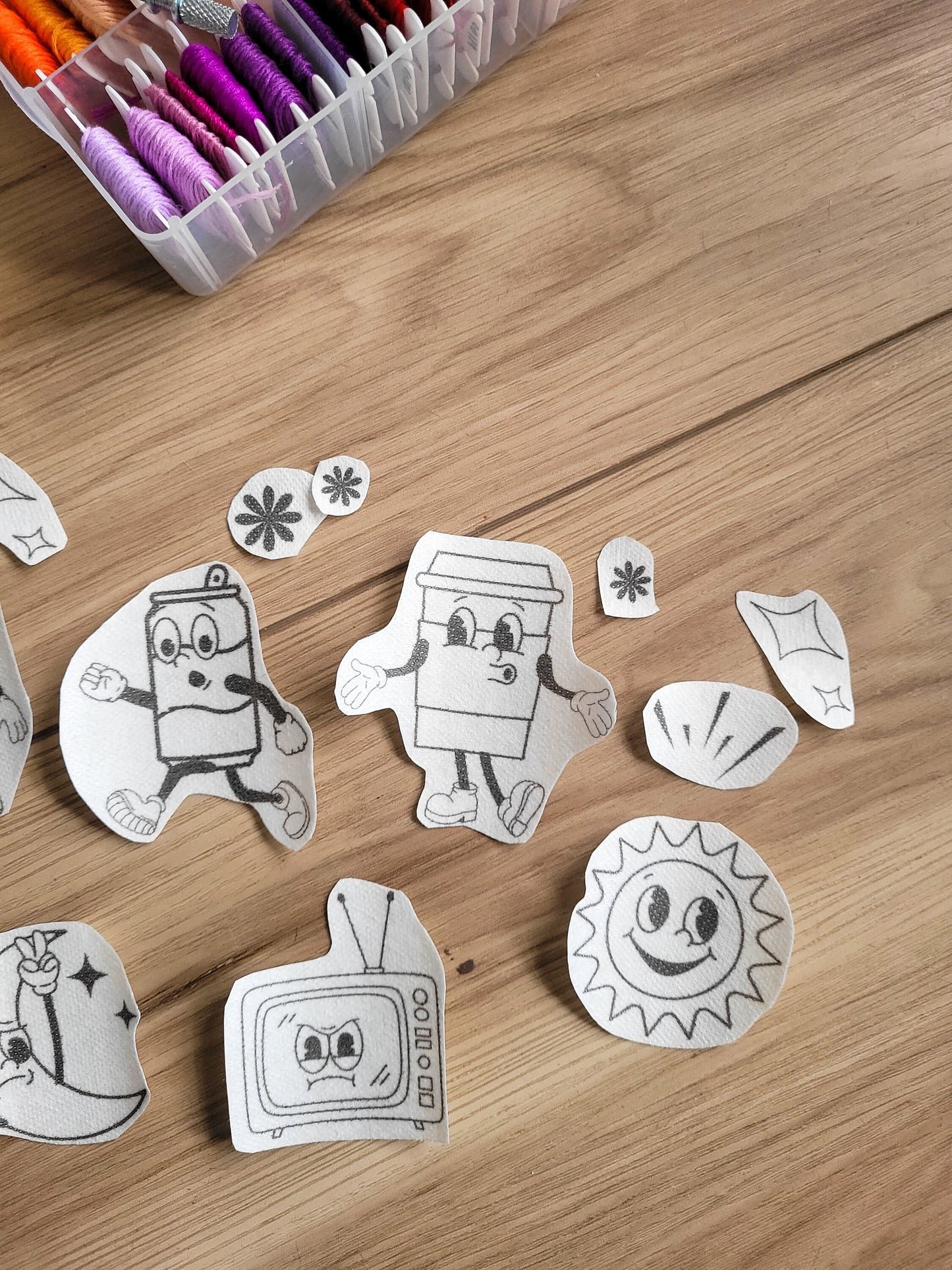 Retro Cartoon Stick and Stitch Embroidery Patterns