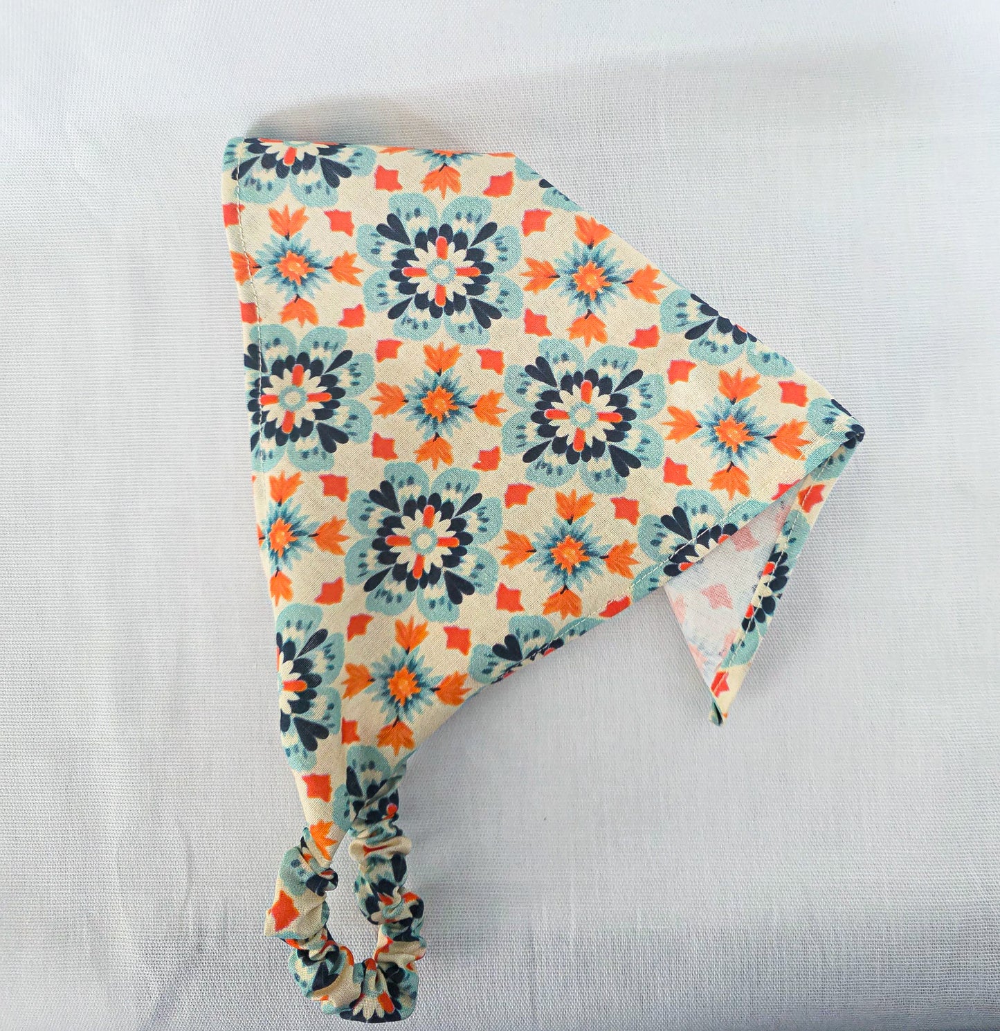 Retro Tile Inspire Print Elastic Hair Bandana
