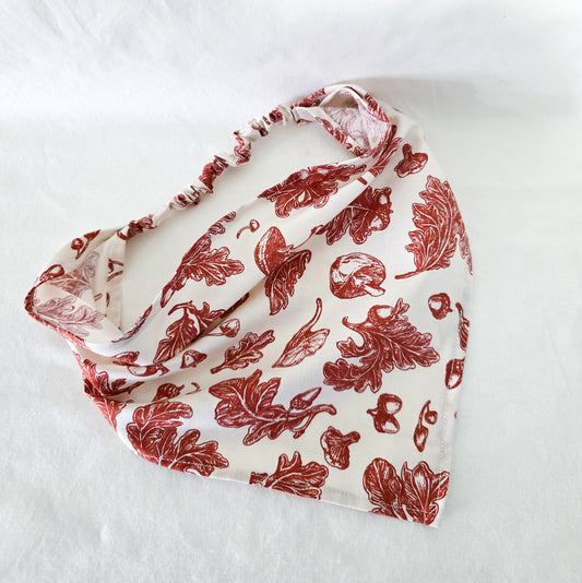 Fall Mushroom Print Elastic Hair Bandana