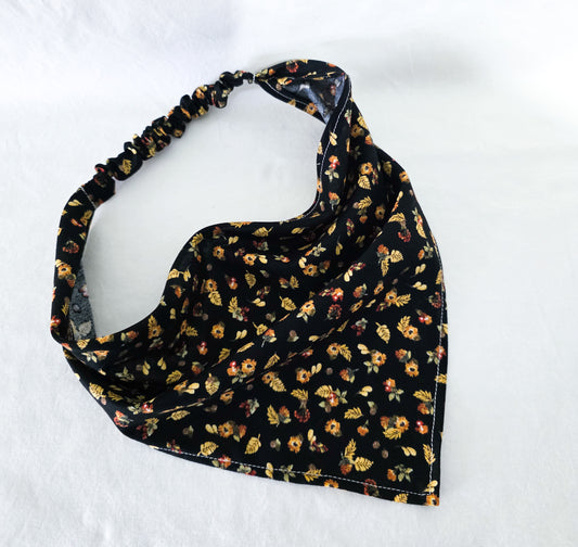 Autumn Floral Print Elastic Hair Bandana