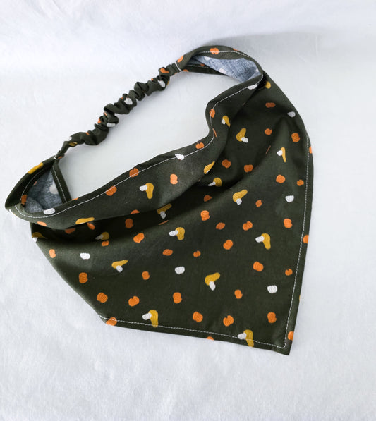 Pumpkin Print Elastic Hair Bandana