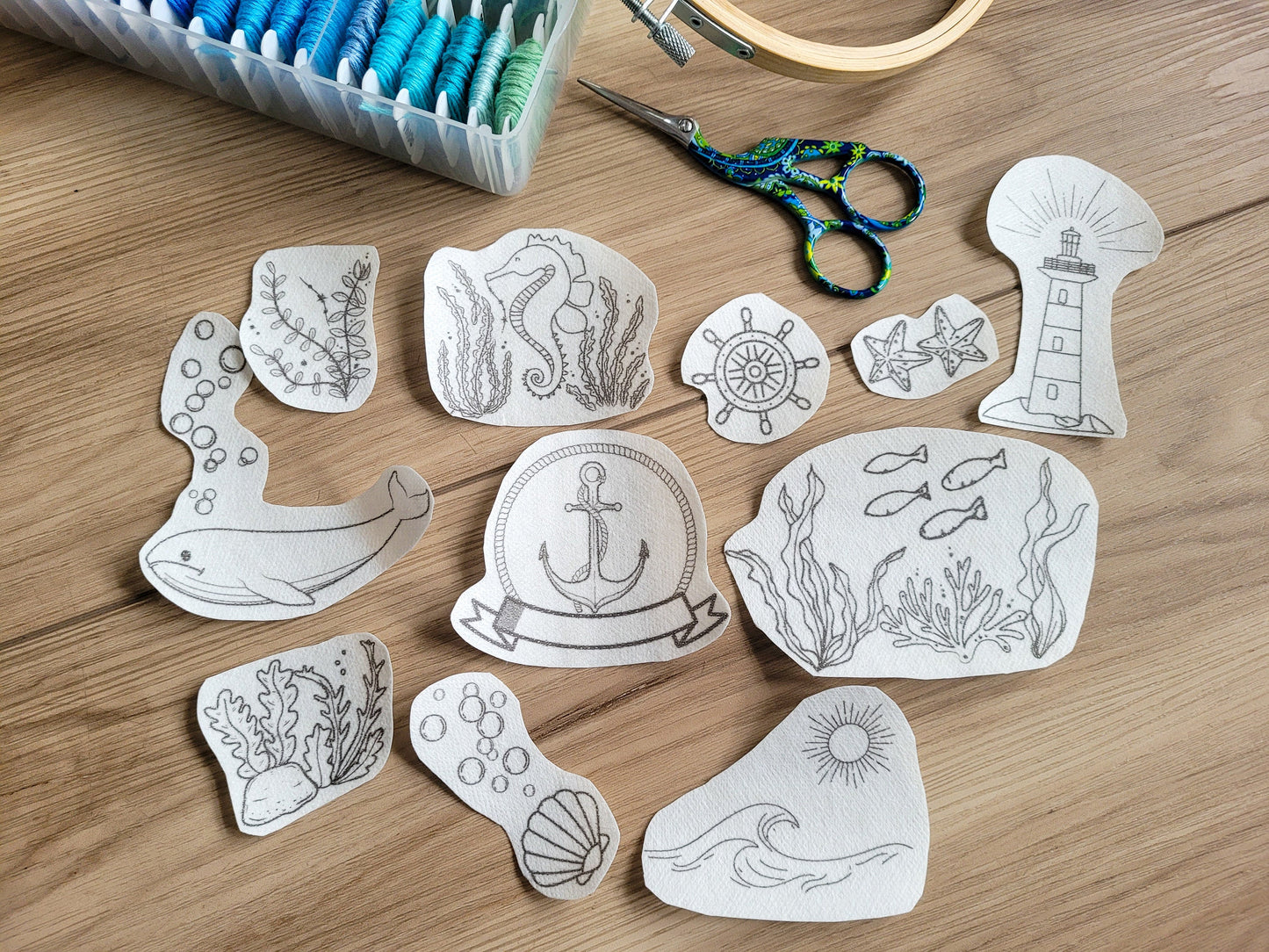 Nautical Stick and Stitch Embroidery Patterns