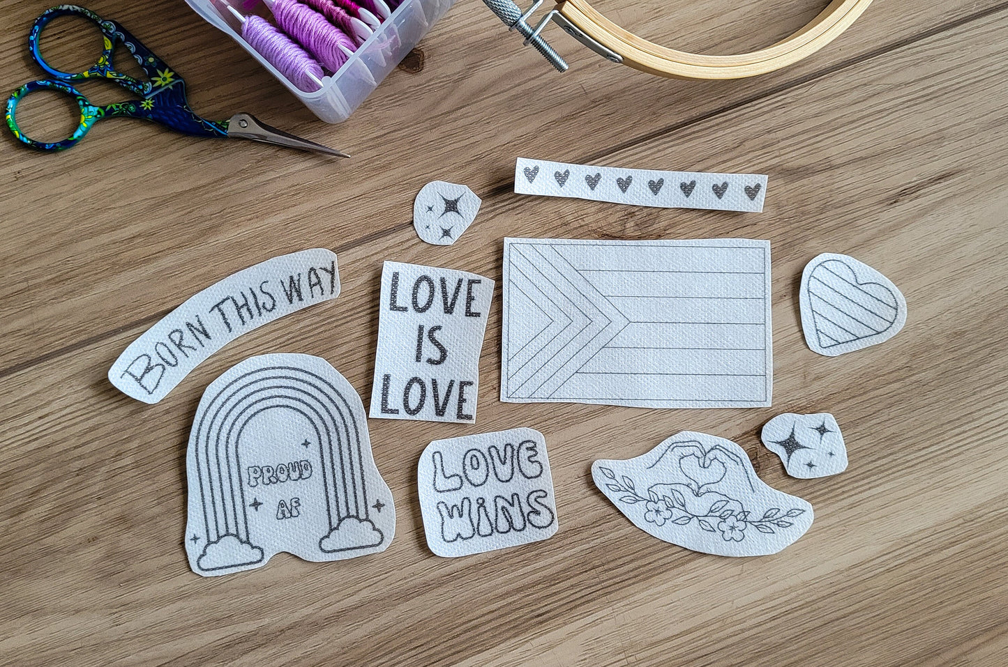 Pride LGBTQ+ Stick and Stitch Embroidery Patterns