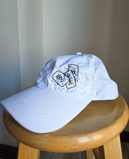 Tarot Card Hat - Hand Embroidered