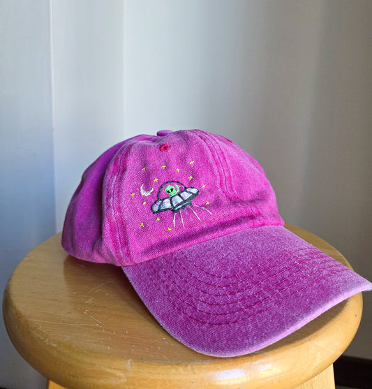 Space Alien Hat - Hand Embroidered