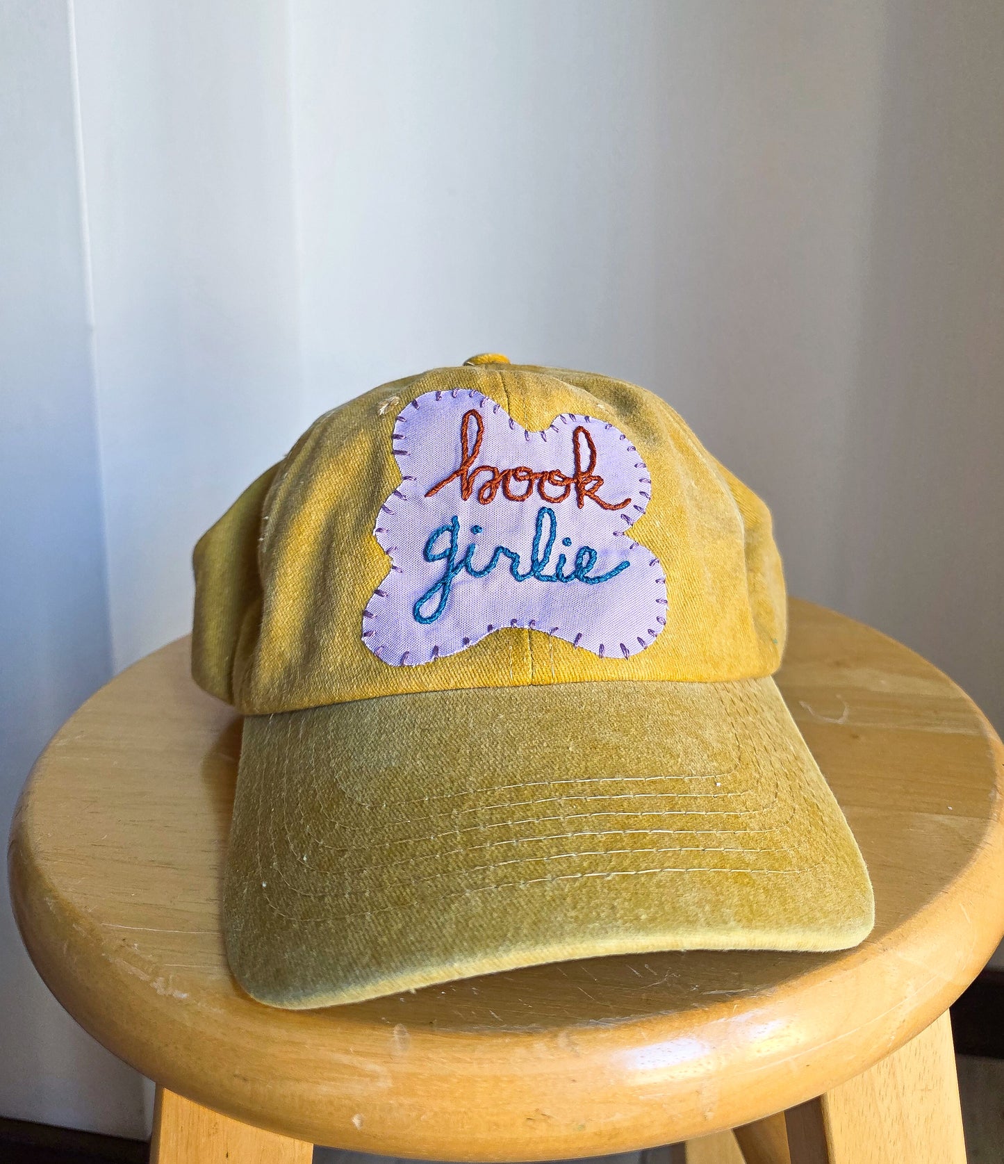Book Girlie Hat - Hand Embroidered