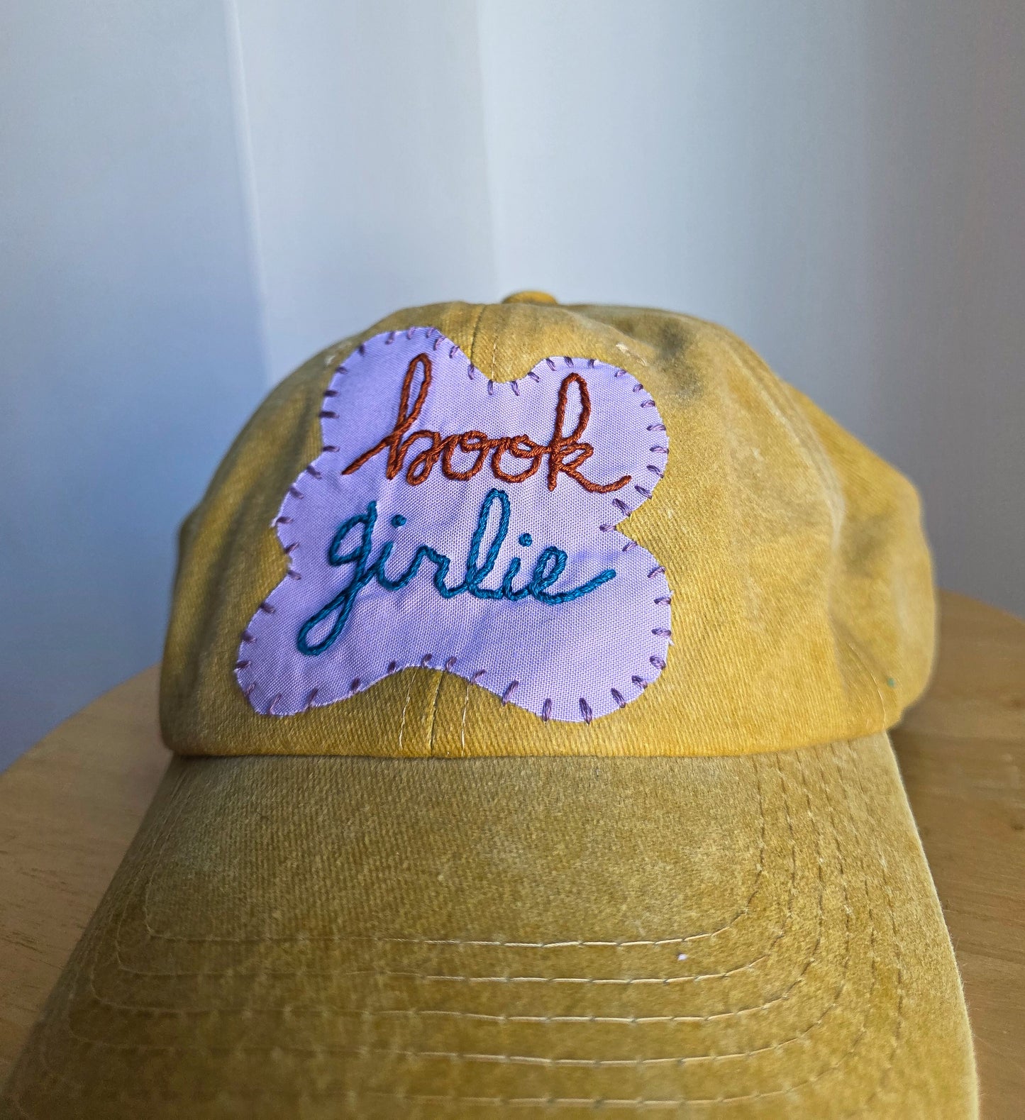 Book Girlie Hat - Hand Embroidered