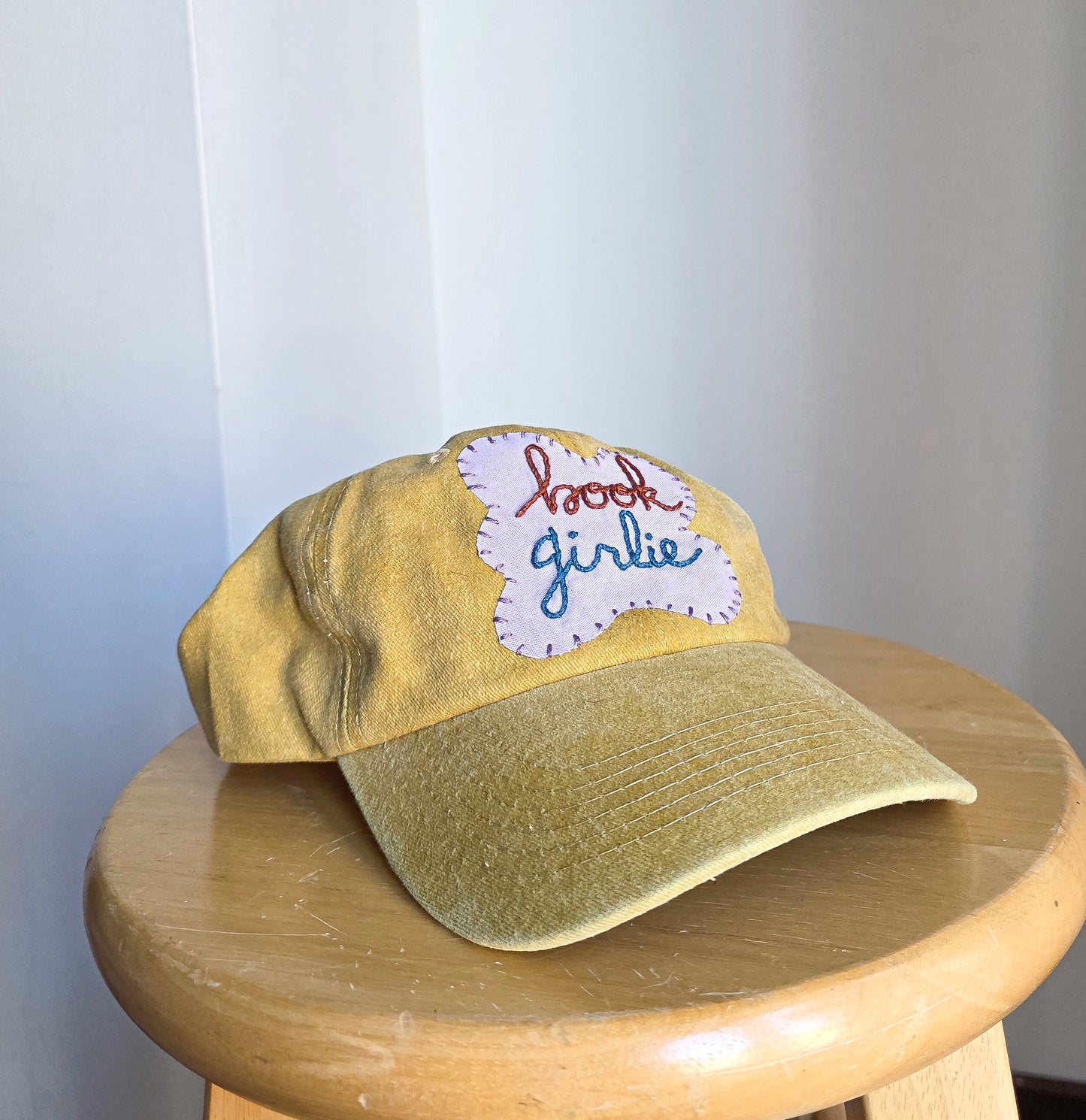 Book Girlie Hat - Hand Embroidered
