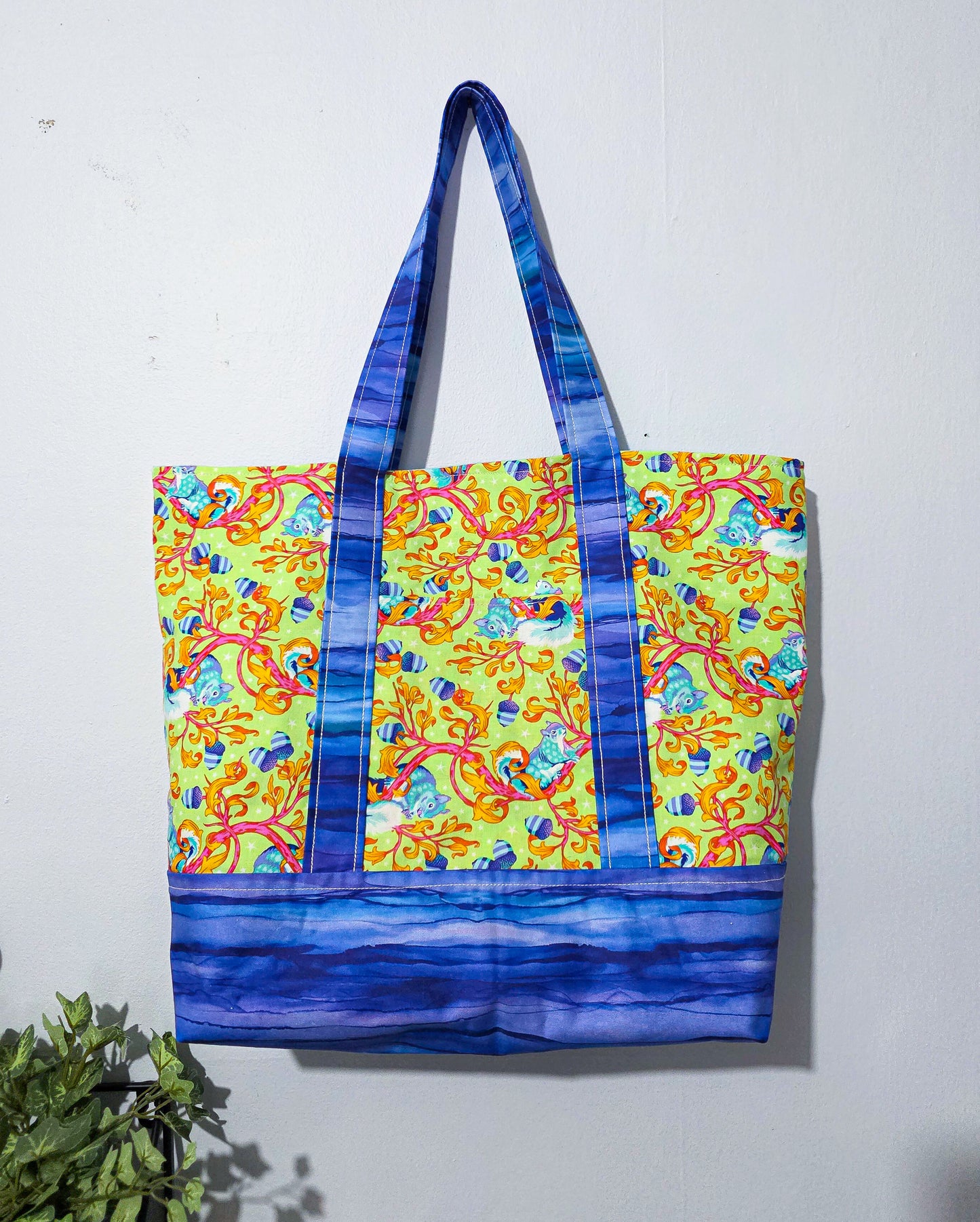 Maximalist Squirrel Print Tote bag