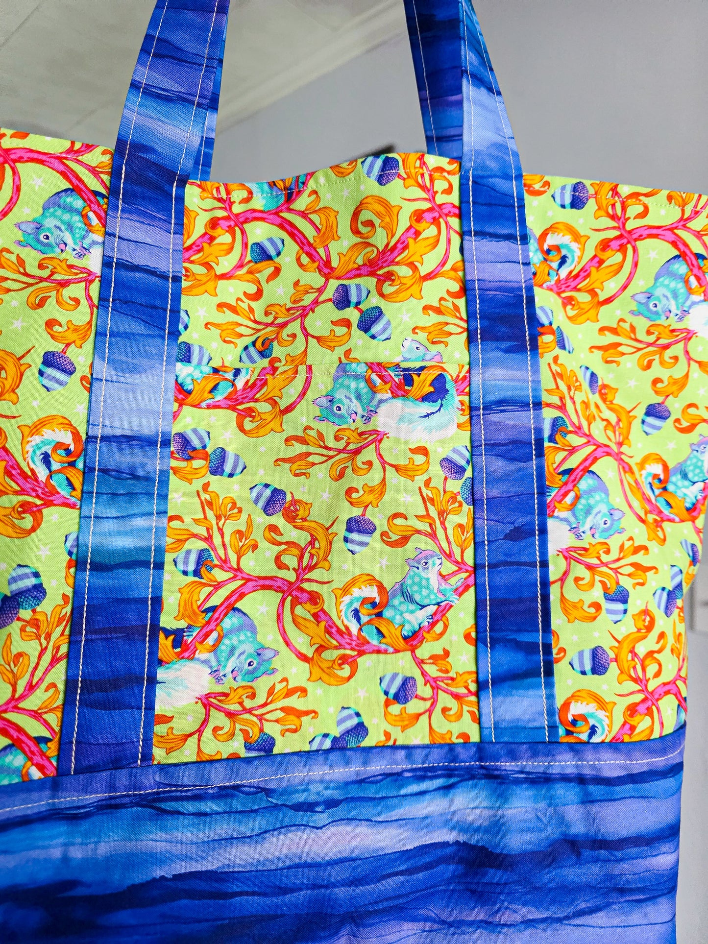 Maximalist Squirrel Print Tote bag