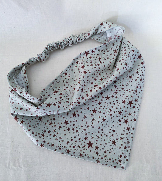 Star Print Cotton Elastic Hair Bandana