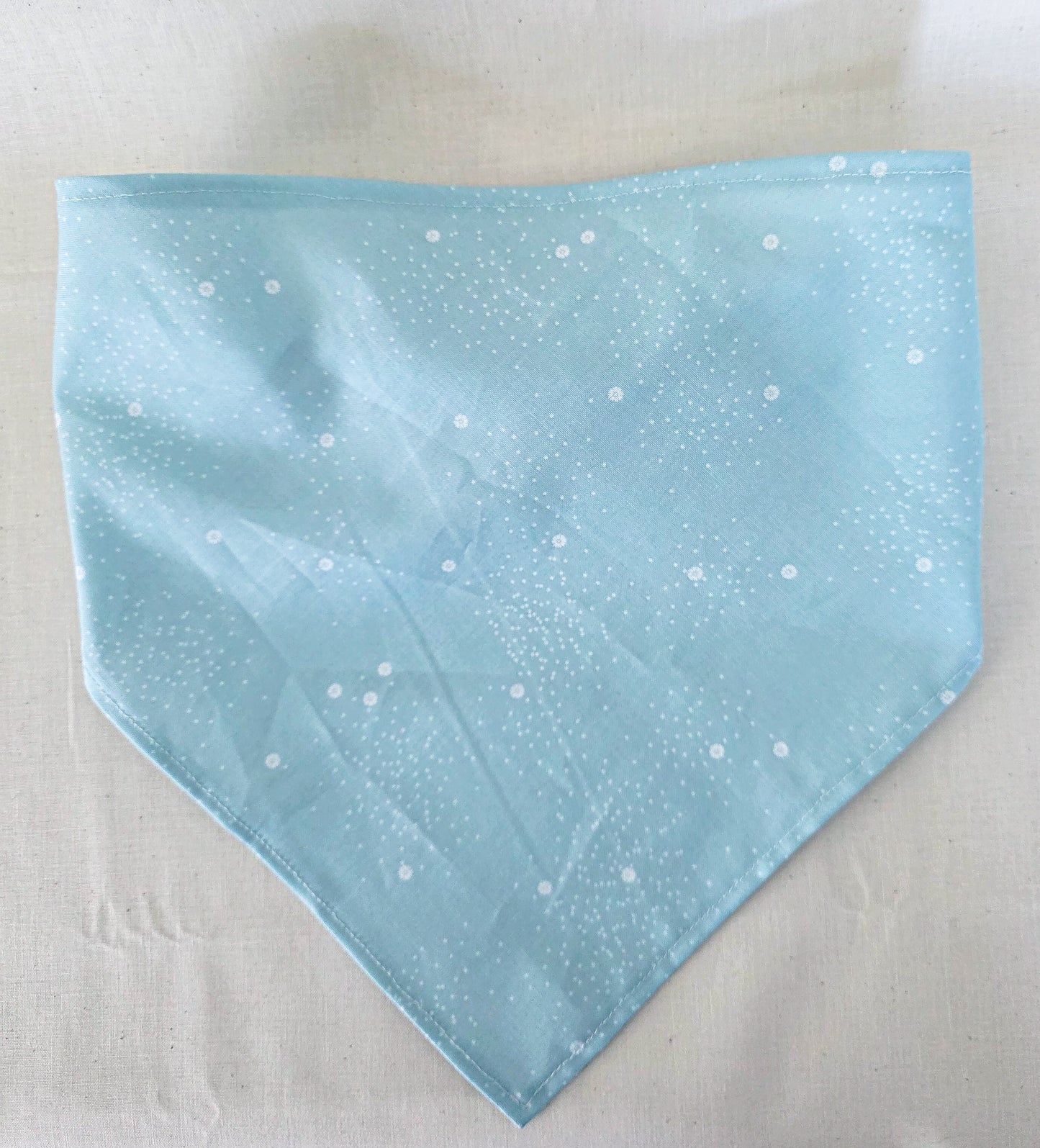 Light Blue Cotton Elastic Hair Bandana