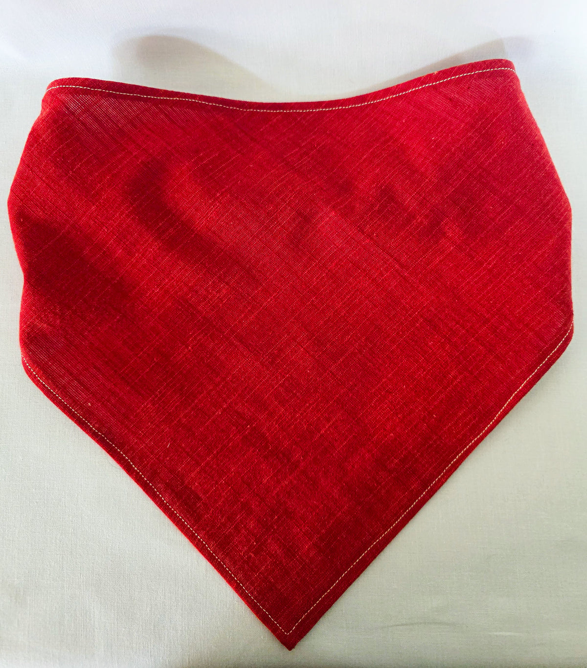 red hair bandana laid flat on white background