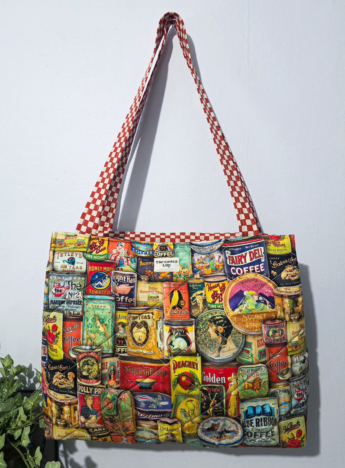 Vintage Goods Quilted Tote Bag