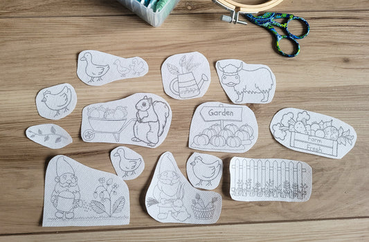 Whimsical Cottagecore Stick and Stitch Embroidery Patterns
