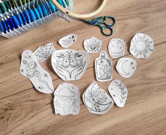 Mystic & Celestial Stick and Stitch Embroidery Patterns