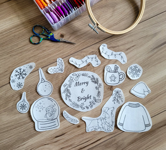 Christmas Stick and Stitch Embroidery Patterns