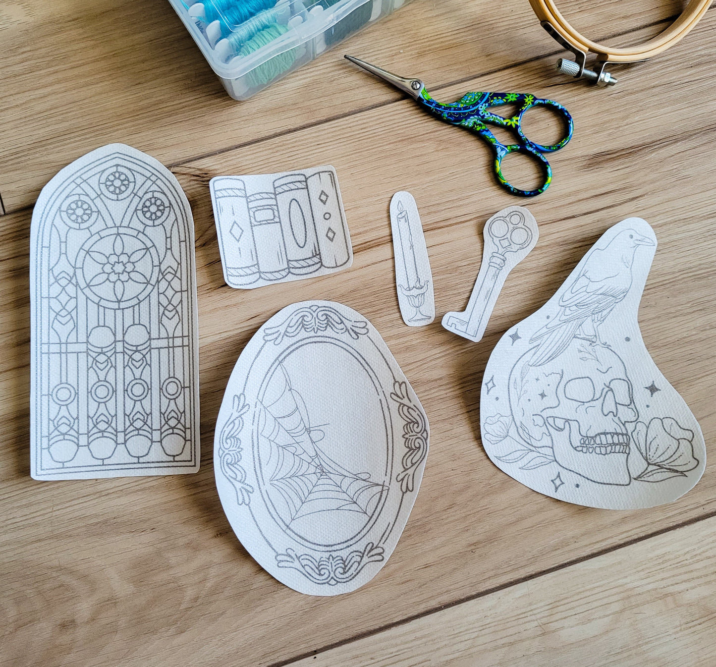 Gothic Inspired Stick and Stitch Embroidery Patterns