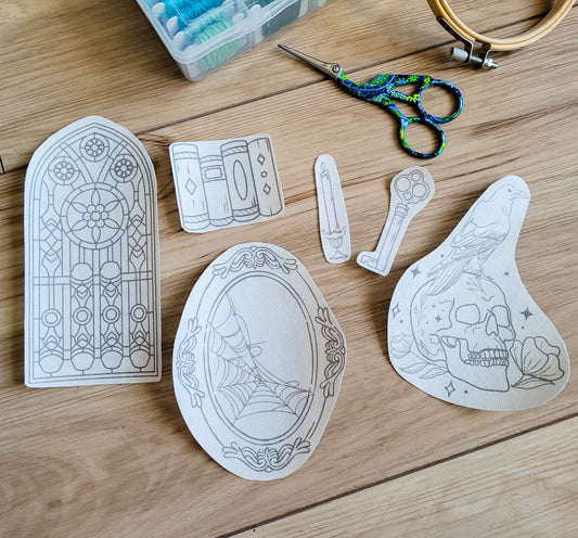 Gothic Inspired Stick and Stitch Embroidery Patterns