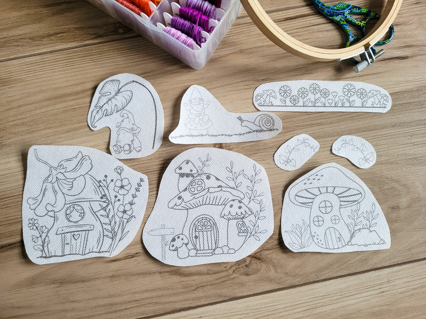 Gnome House Stick and Stitch Embroidery Patterns