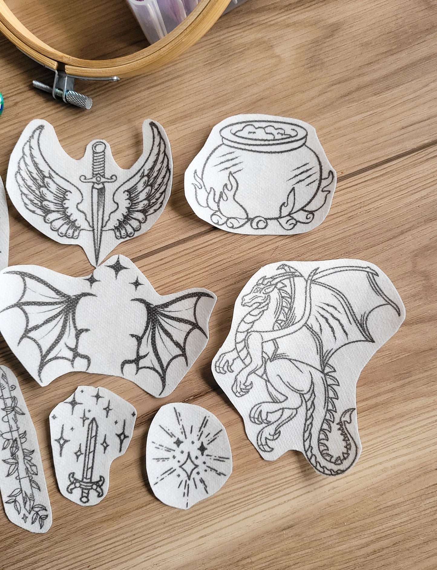 Fantasy & Dragon Stick and Stitch Embroidery Patterns