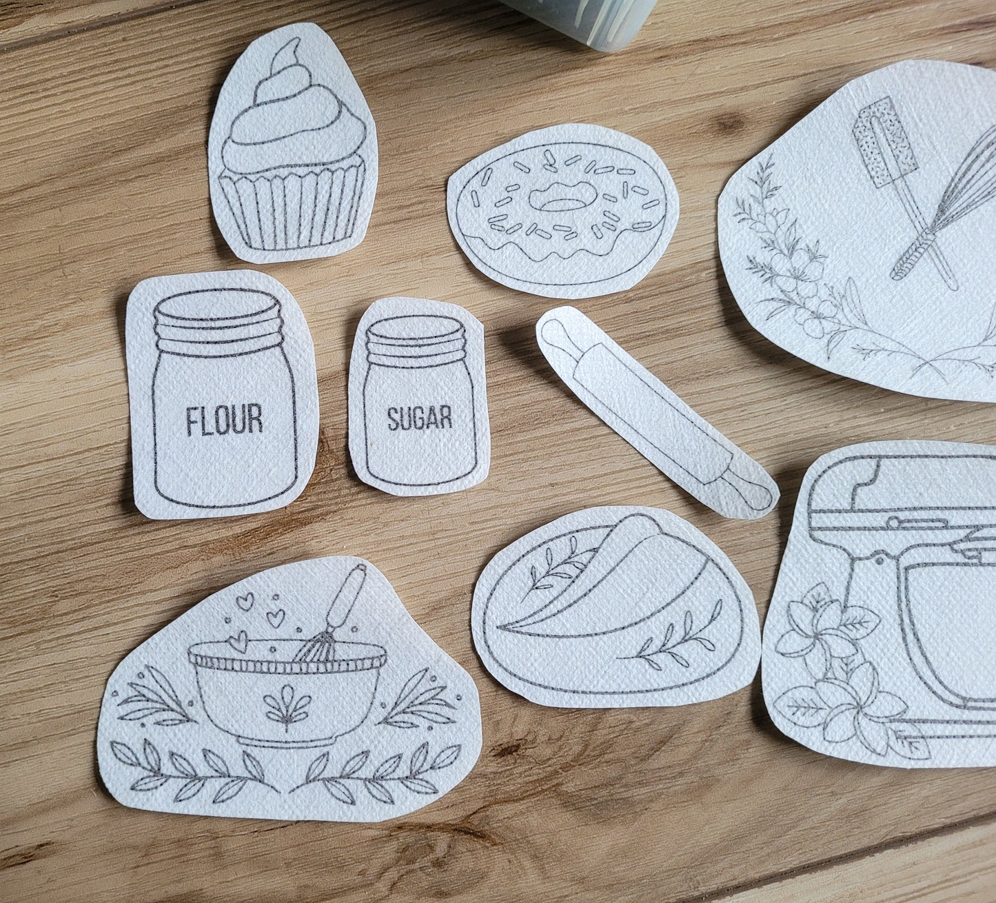 Baking Inspired Stick and Stitch Embroidery Patterns