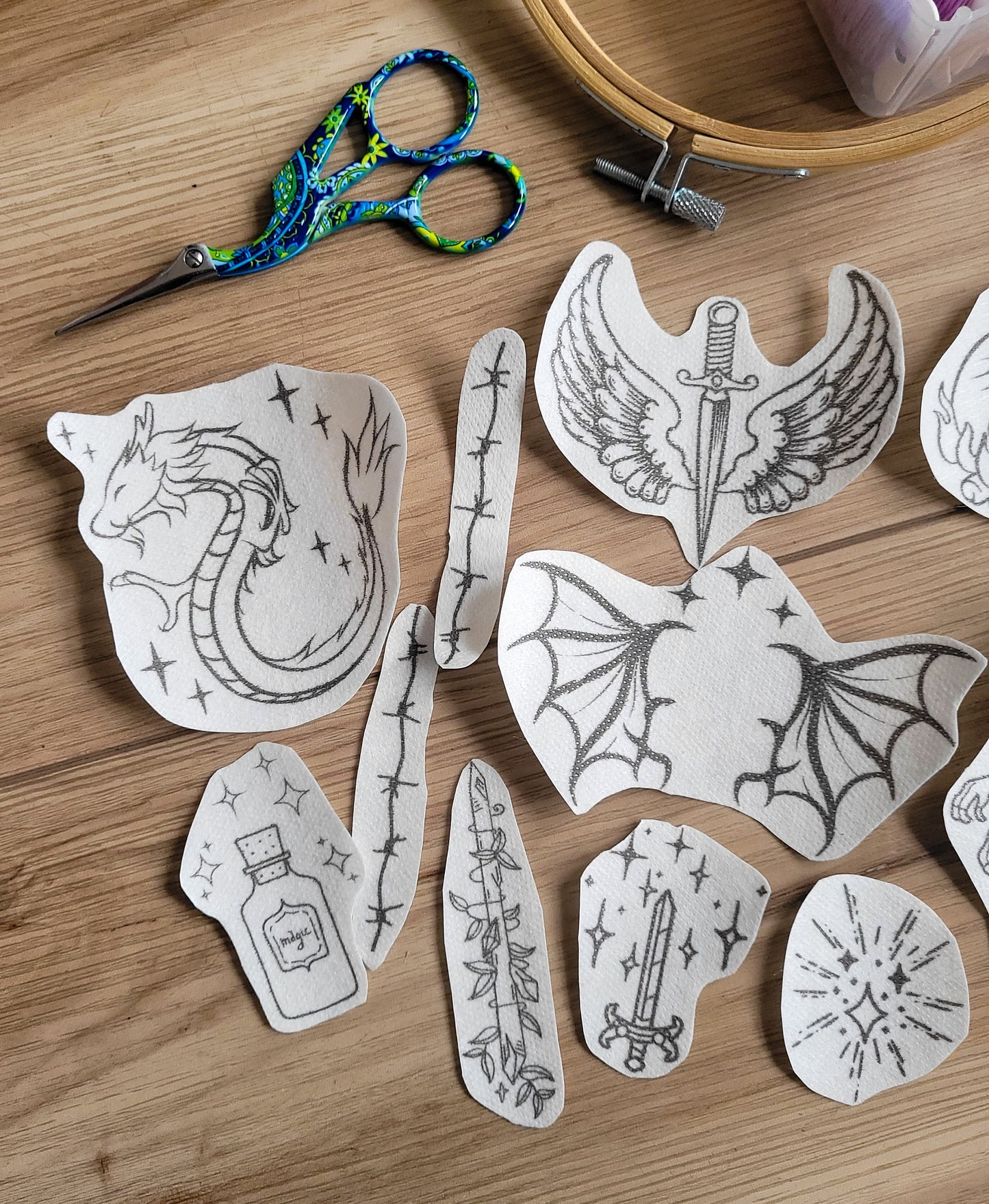 Fantasy & Dragon Stick and Stitch Embroidery Patterns