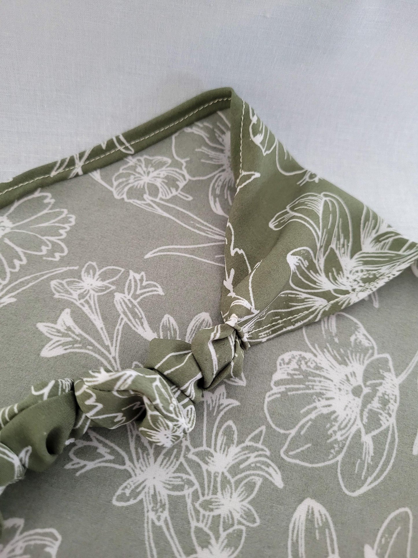 Green Floral Elastic  Hair Bandana