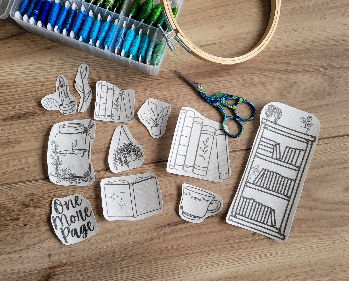 Bookish Stick and Stitch Embroidery Patterns