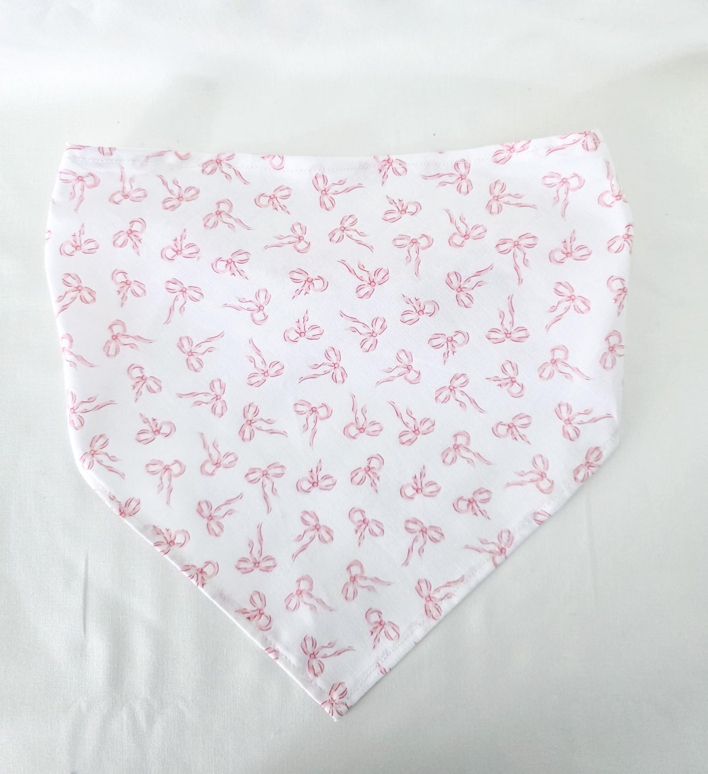 Coquette Pink Bow Print Elastic Hair Bandana