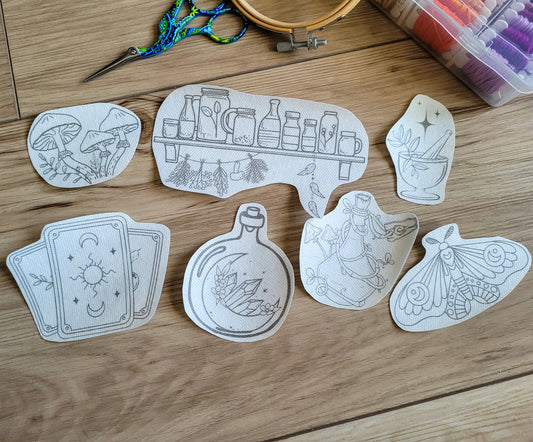 Witchy Stick and Stitch Embroidery Patterns