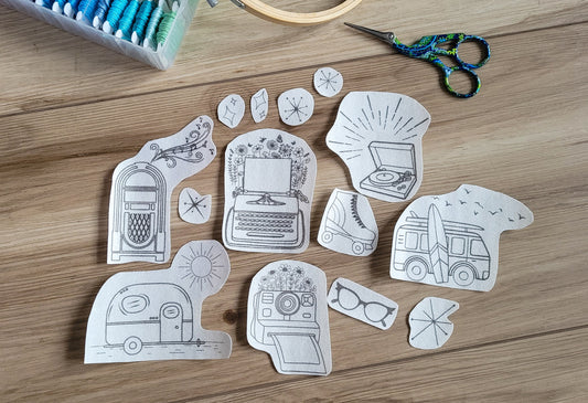 Retro Activity Stick and Stitch Embroidery Patterns