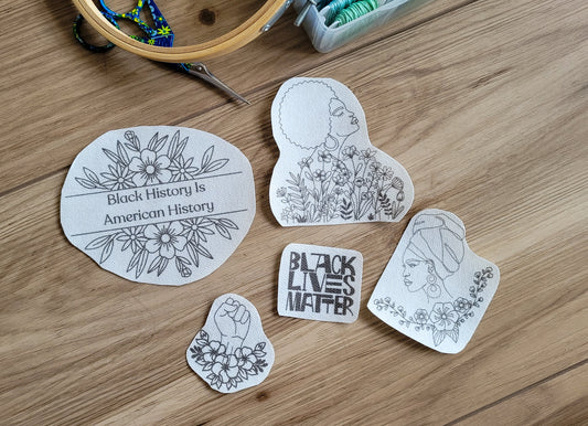 Black Lives Matter Stick and Stitch Embroidery Patterns