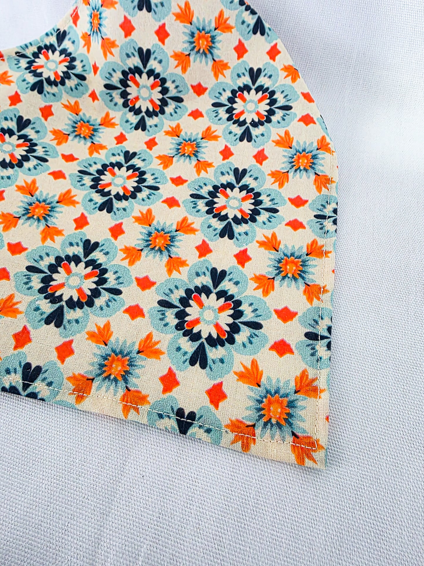 Retro Tile Inspire Print Elastic Hair Bandana