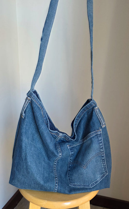 Upcycled Jean Shoulder Bag